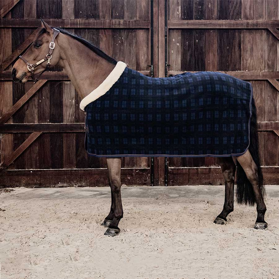 Show Rug Heavy Fleece Check Printing