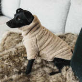 Dog Sweater Teddy Fleece Beige