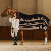 Fleece Rug Heavy Square Stripes Brown 210x200 Fleece Rug Heavy Square Stripes Brown 210x200