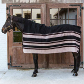 Fleece Rug Heavy Square Stripes Brown 210x200 Fleece Rug Heavy Square Stripes Brown 210x200