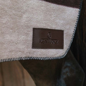 Fleece Rug Heavy Square Stripes Brown 210x200 Fleece Rug Heavy Square Stripes Brown 210x200