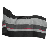 Fleece Rug Heavy Square Stripes Black Fleece Rug Heavy Square Stripes Black