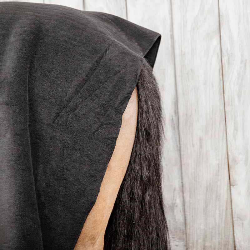 Fleece Rug Heavy Square Square Black