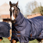 Turnout Rug with Neck All Weather Quick Dry Fleece G Navy Blue Turnout Rug with Neck All Weather Quick Dry Fleece G Navy Blue