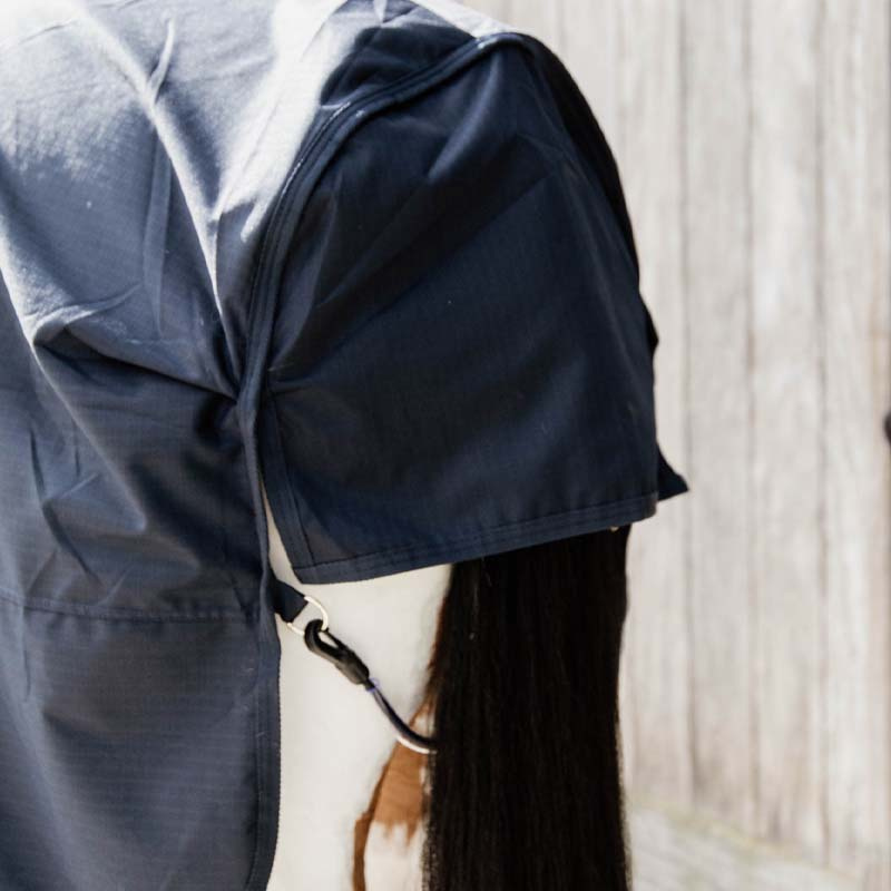 Turnout Rug with Neck All Weather Quick Dry Fleece G Navy Blue