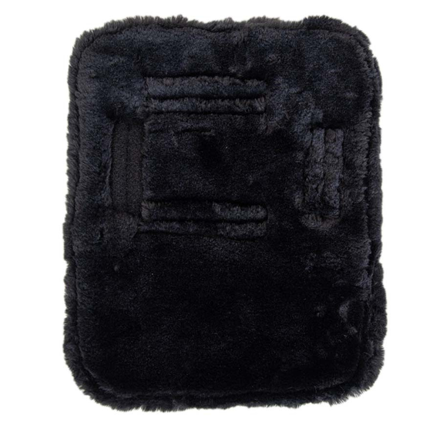 Chest Expander Quilted with Vegan Sheepskin Black