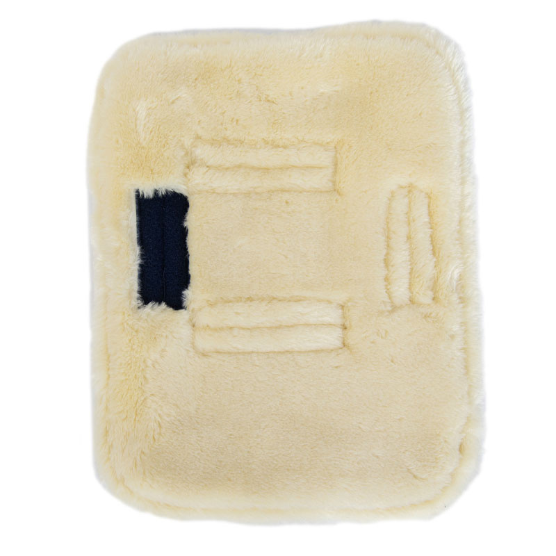 Chest Expander Quilted with Vegan Sheepskin Navy Blue