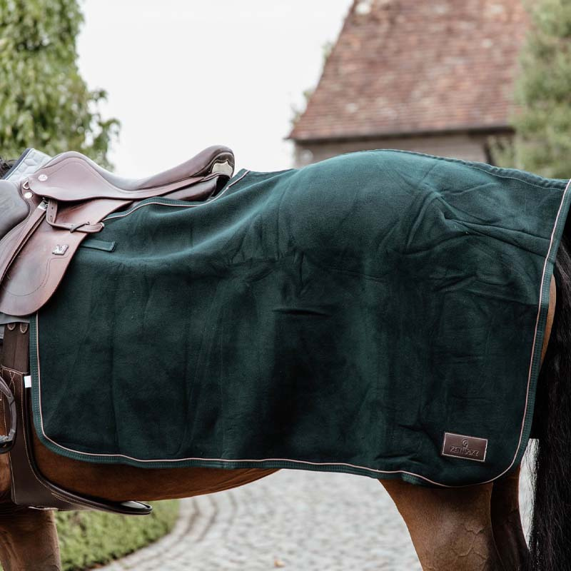 Quarter Rug Heavy Fleece Pine Green