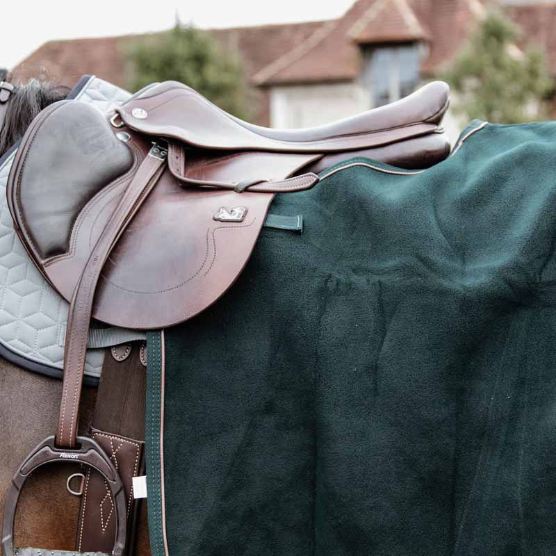 Quarter Rug Heavy Fleece Pine Green