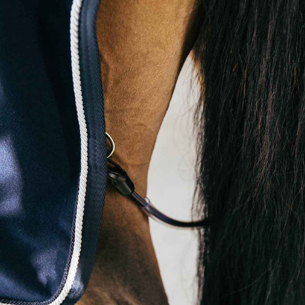 Fleece Rug Vegan Wool Navy Blue