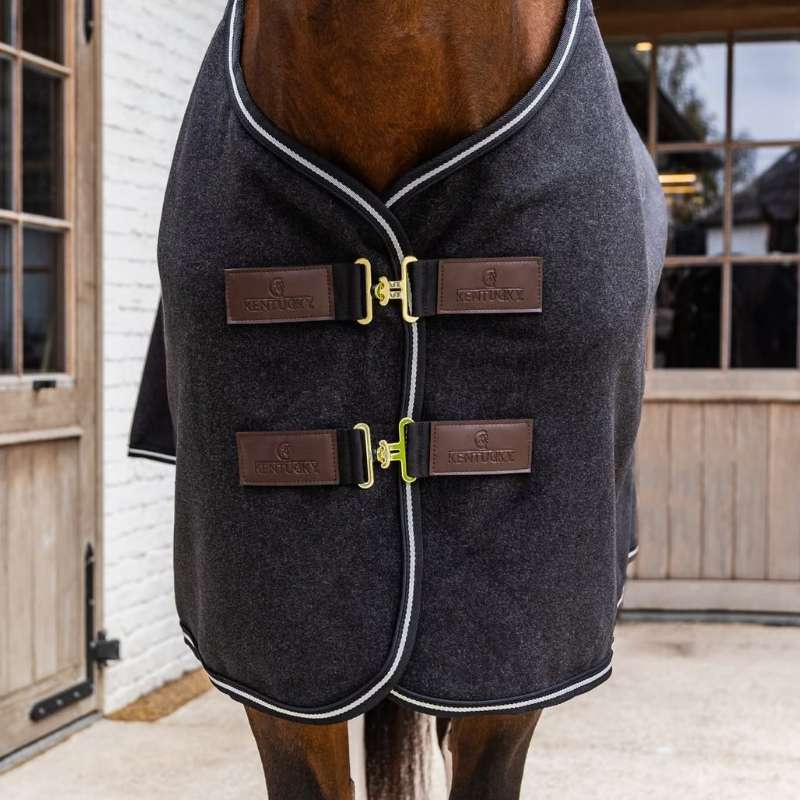 Fleece Rug Heavy Melange Black