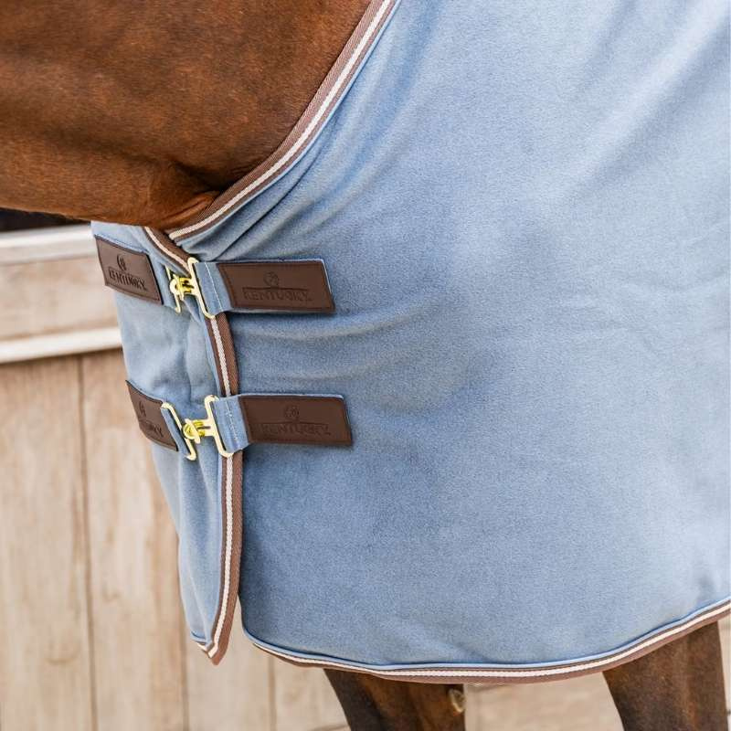 Fleece Rug Heavy Melange Blue