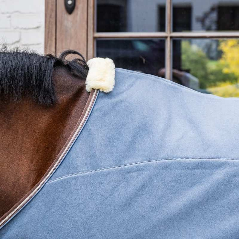 Fleece Rug Heavy Melange Blue