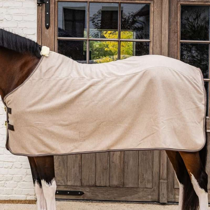 Fleece Rug Heavy Melange Beige