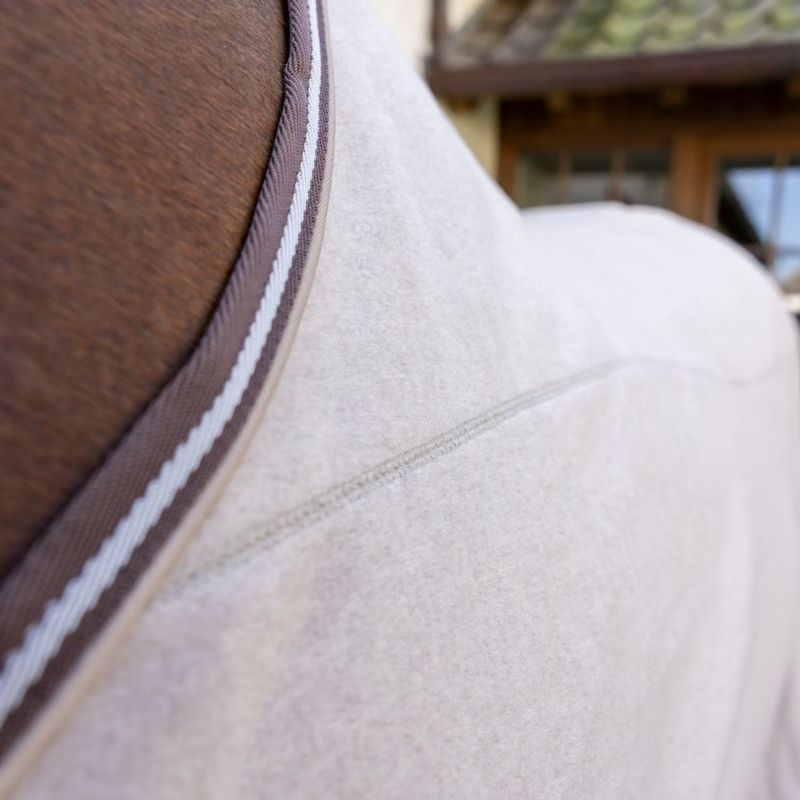 Fleece Rug Heavy Melange Beige