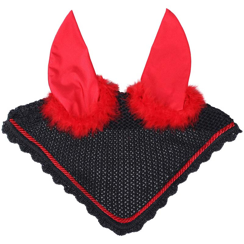 Ear Net Halloween Devil Red/Black