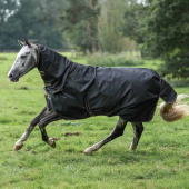 Rain Rug with Neck Irish Turnout 50g Black/Gold Rain Rug with Neck Irish Turnout 50g Black/Gold