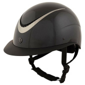 Riding Helmet Theta Plus Glossy Black/Gunmetal Riding Helmet Theta Plus Glossy Black/Gunmetal