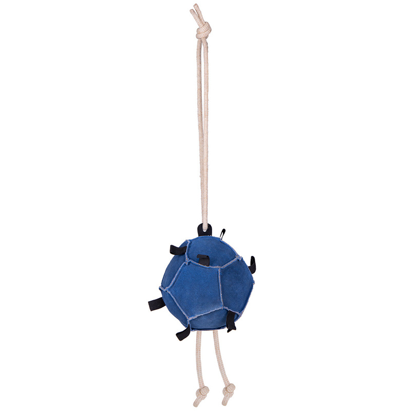 Horse Toy Ball Loop in Suede Blue