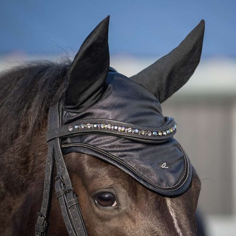 Ear Bonnet Glitter Collection Black