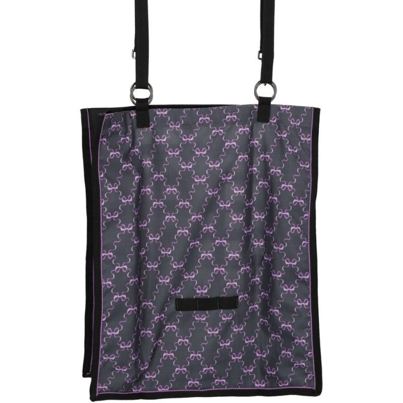 Hay Bag Slowfeeder Turnout Bows Black