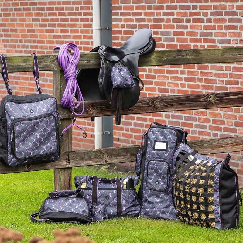 Hay Bag Slowfeeder Turnout Bows Black
