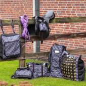Hay Bag Slowfeeder Turnout Bows Black Hay Bag Slowfeeder Turnout Bows Black