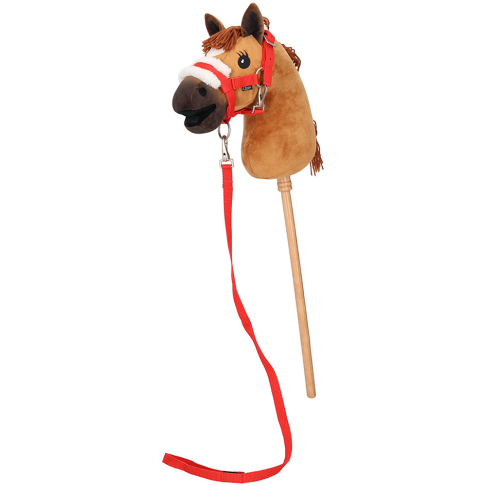 Halter and Lead Rope for Hobby Horse Christmas Red/White