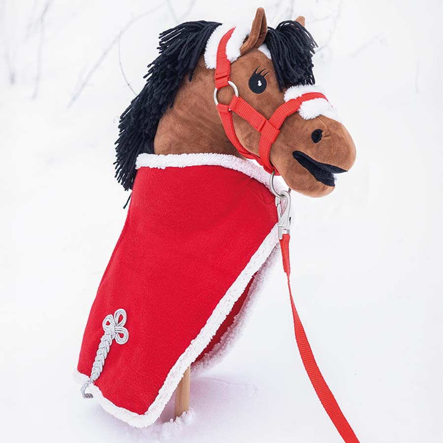 Fleece Rug for Hobby Horse Christmas Red/White