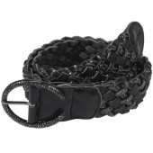 Belt Braided Stone Black Belt Braided Stone Black