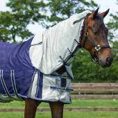 Fly Rug with Detachable Neck and Ear Bonnet Blue Fly Rug with Detachable Neck and Ear Bonnet Blue