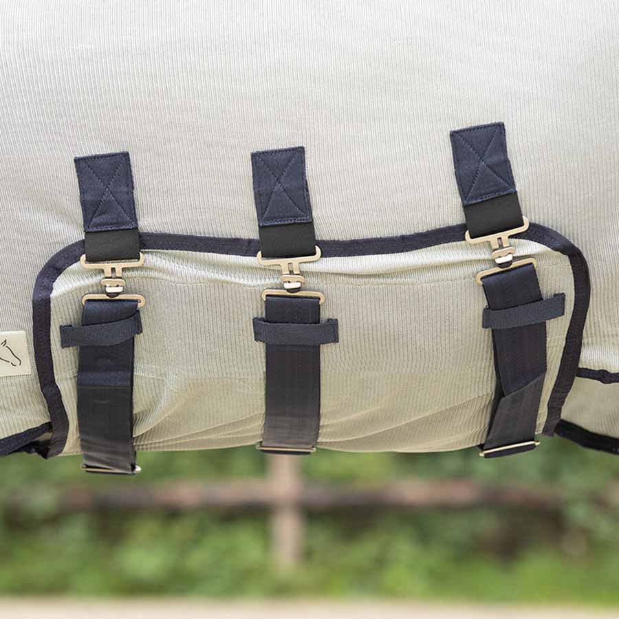 Fly Rug with Detachable Neck and Ear Bonnet Grey