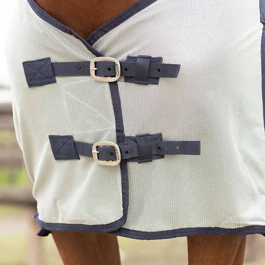 Fly Rug with Detachable Neck and Ear Bonnet Grey