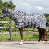 Fly Rug with Detachable Neck and Ear Bonnet Zebra Black/White Fly Rug with Detachable Neck and Ear Bonnet Zebra Black/White