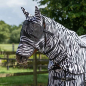 Fly Rug with Detachable Neck and Ear Bonnet Zebra Black/White Fly Rug with Detachable Neck and Ear Bonnet Zebra Black/White