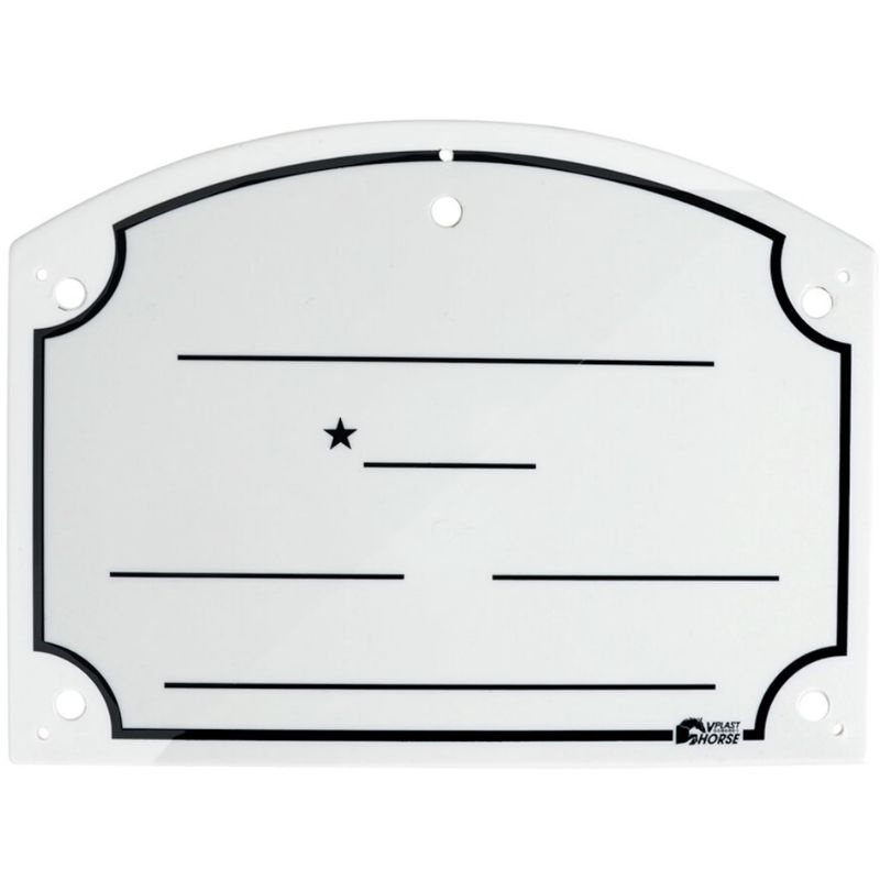 Stable Door Nameplate 20x27cm Silver