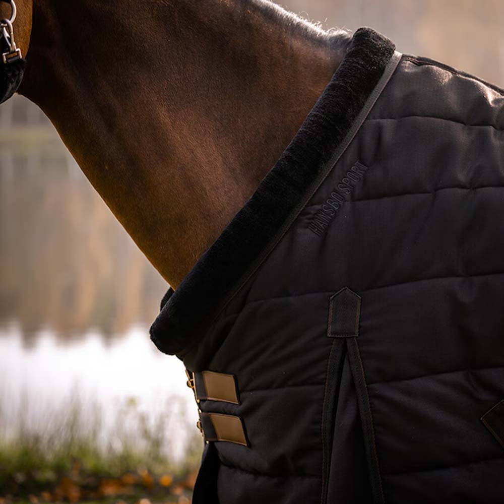 Stable Rug HS Faux Fur 200g Black