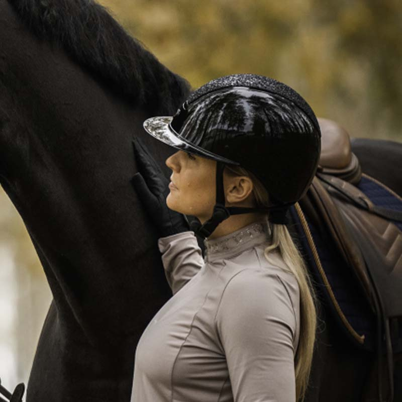 Riding Helmet HS MIPS Vision Glitter Black