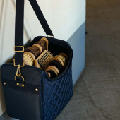 Grooming Bag Quilted Navy Blue Grooming Bag Quilted Navy Blue