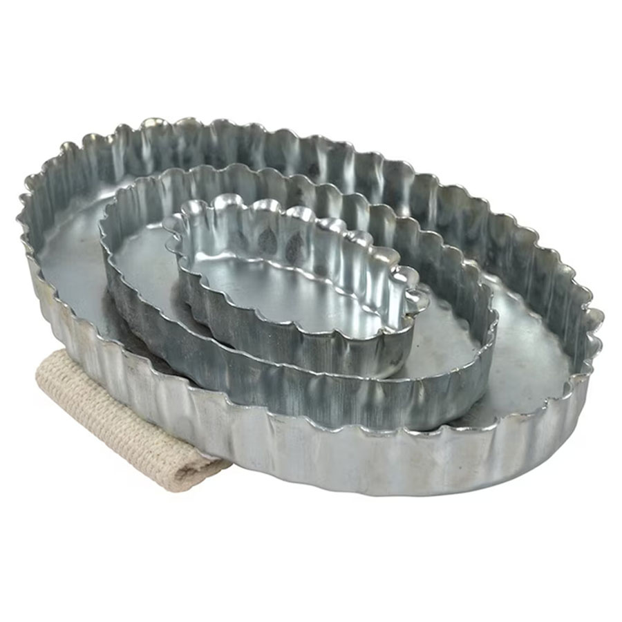 Curry Comb Metall Oval Brown