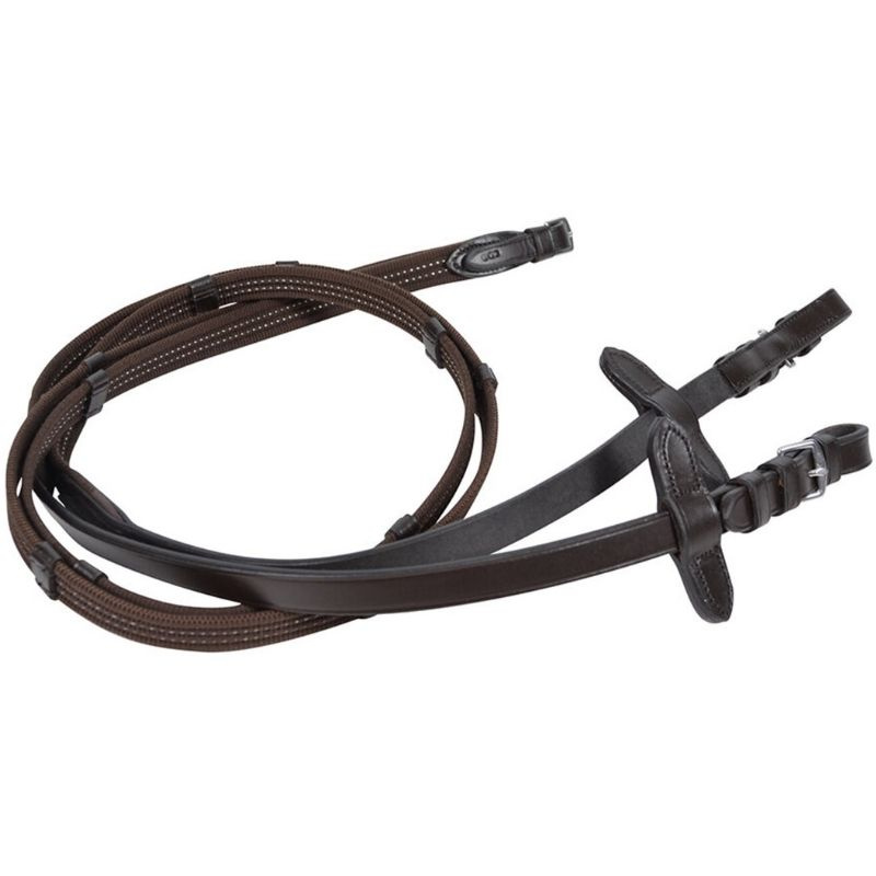 Web Reins with Reflective Details HS Brown
