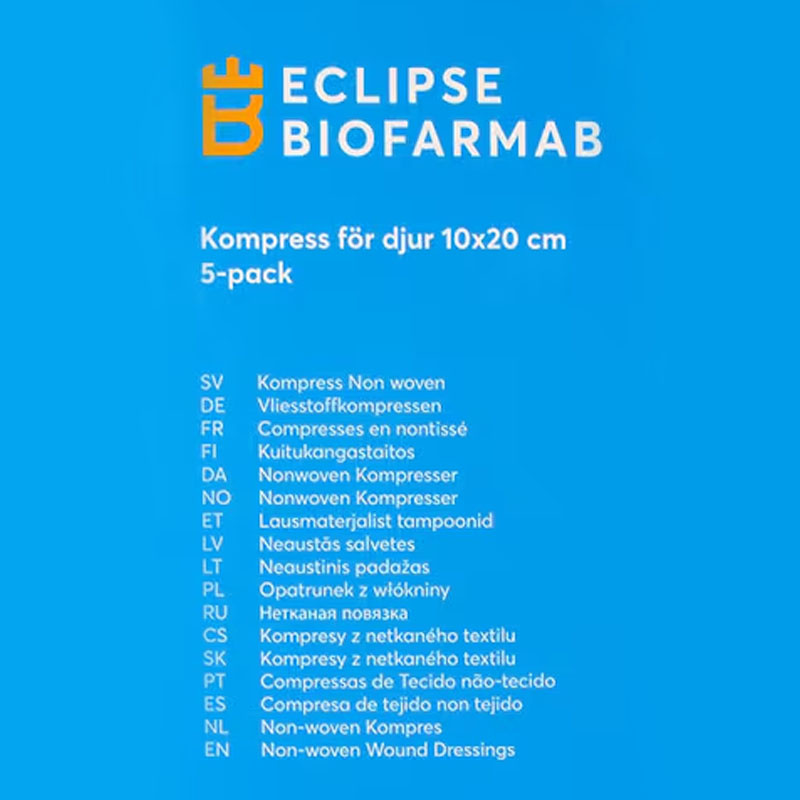 Sterile Compress for horse 5-pack White 10x20 cm