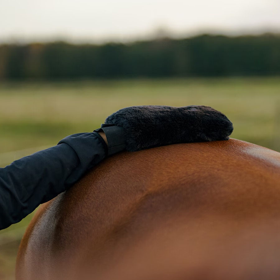 Grooming Glove HS Faux Fur Black