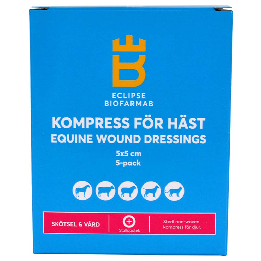 Sterile Equine Wound Dressings 5-pack 5x5cm