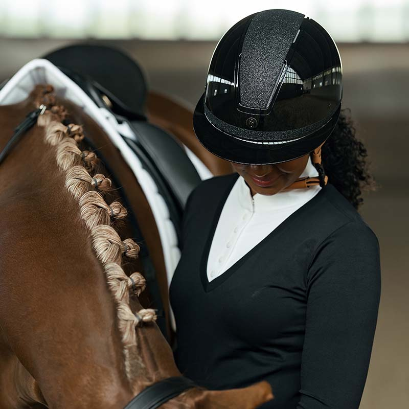 Riding Helmet HS MIPS Vision Shiny Star Black