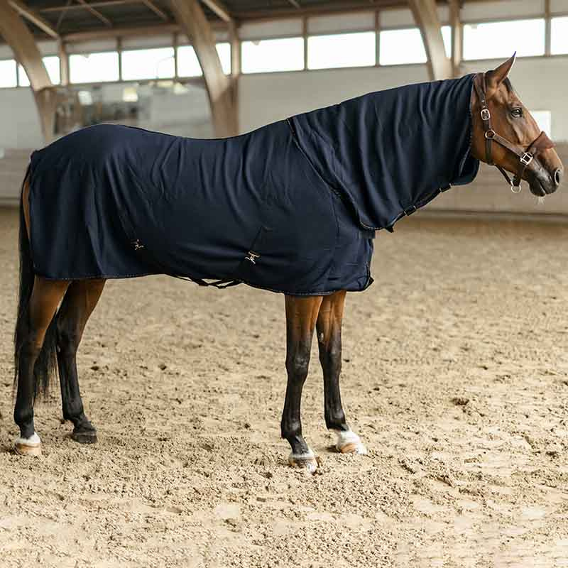 Fleece Rug with Neck HS Hug Navy Blue