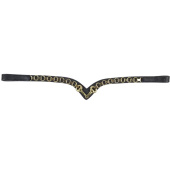 Browband HS Bit Gold Black Browband HS Bit Gold Black