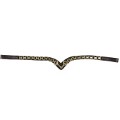Browband HS Bit Gold Brown Browband HS Bit Gold Brown