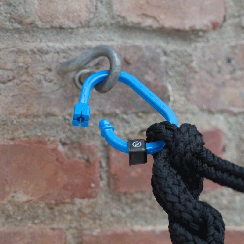 Safety Lock Snap Hook 2-pack Blue