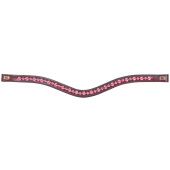 Browband E-Logo & Pink/Pink Crystals Brown/Brass Browband E-Logo & Pink/Pink Crystals Brown/Brass